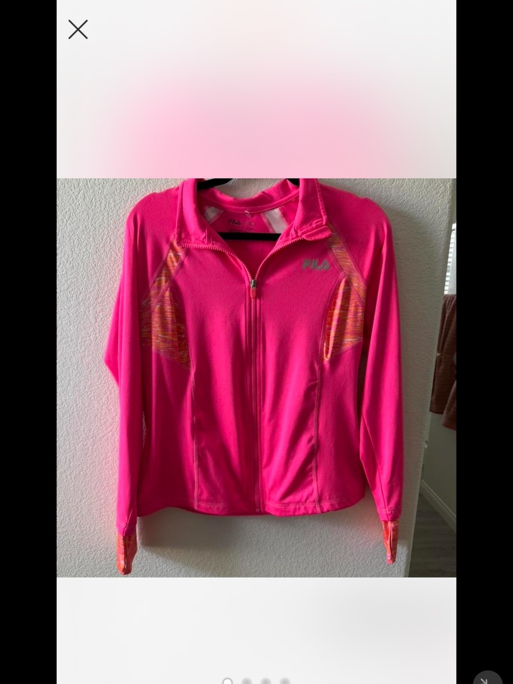 FILA Women's Hot Pink Full-Zip Athletic Jacket